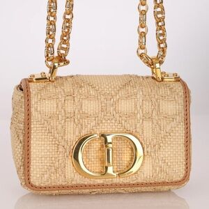 Dior Raffia Caro Mini Bag